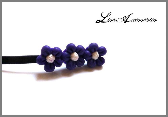 Bijuterii si Accesorii-Agrafa Floricele Mov Agrafa Floricele Mov