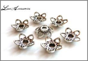 Capacele floare argint tibetan