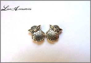 Distantiere bufnita argint tibetan 9 X 7 mm