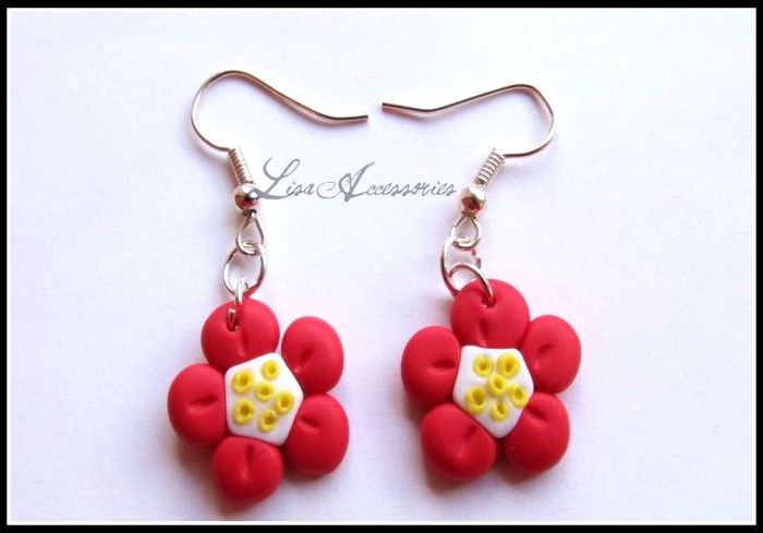 Bijuterii si Accesorii-Floricele rosii pe campii :) Floricele rosii pe campii :)