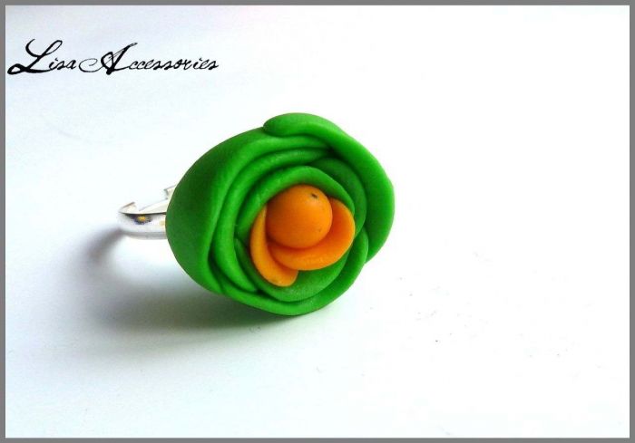 Bijuterii si Accesorii-Inel Trandafir Verde Inel Trandafir Verde